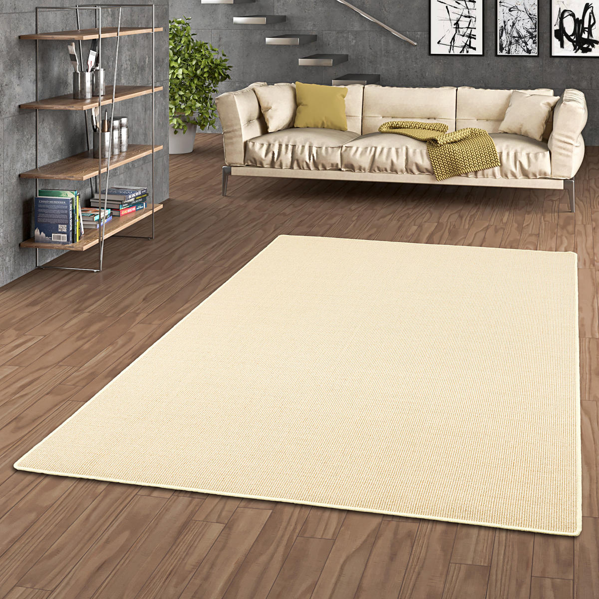 SISAL NATUR TEPPICH KLASSISCH - Ecru, Textil (80/320cm) - Snapstyle