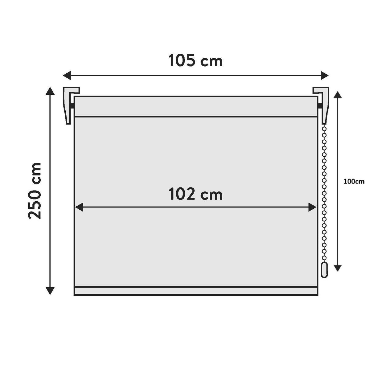 VERDUNKELUNGSROLLO - Braun, Textil (105/250/250cm) - VIEWTEX