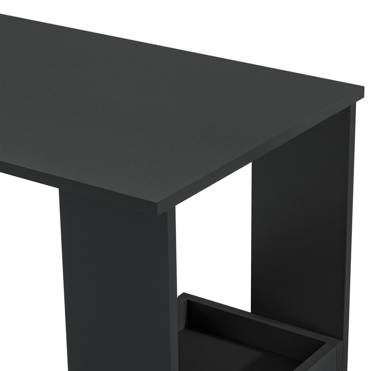 BARTISCH Sölvesborg - Schwarz, Holzwerkstoff (120/106/45cm) - [en.casa]