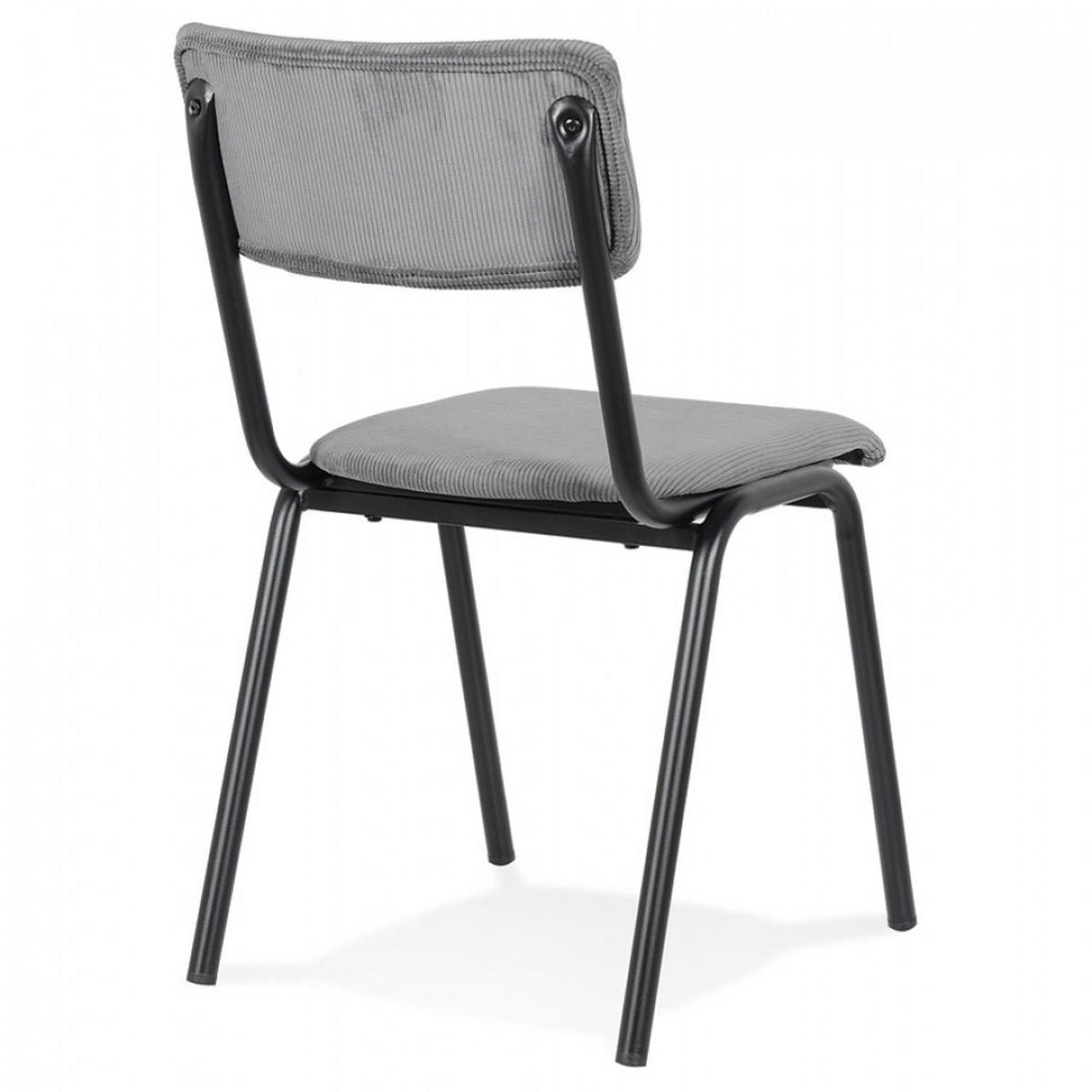 STUHL grau 49.5x83x59cm - Anthrazit/Schwarz, Textil (49.5/83/59cm) - AlterEgo