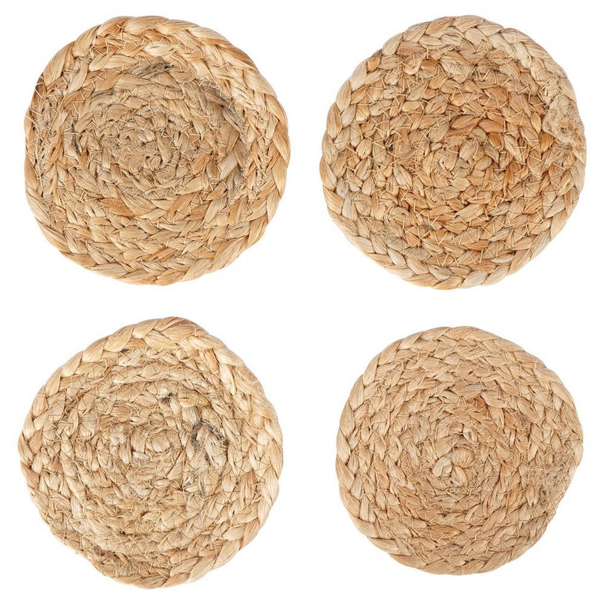 TASSENUNTERSETZER-SET, Jute, natur, 4 Stk., Ø 10 cm - Naturfarben, Textil (10cm) - Home Styling Collection