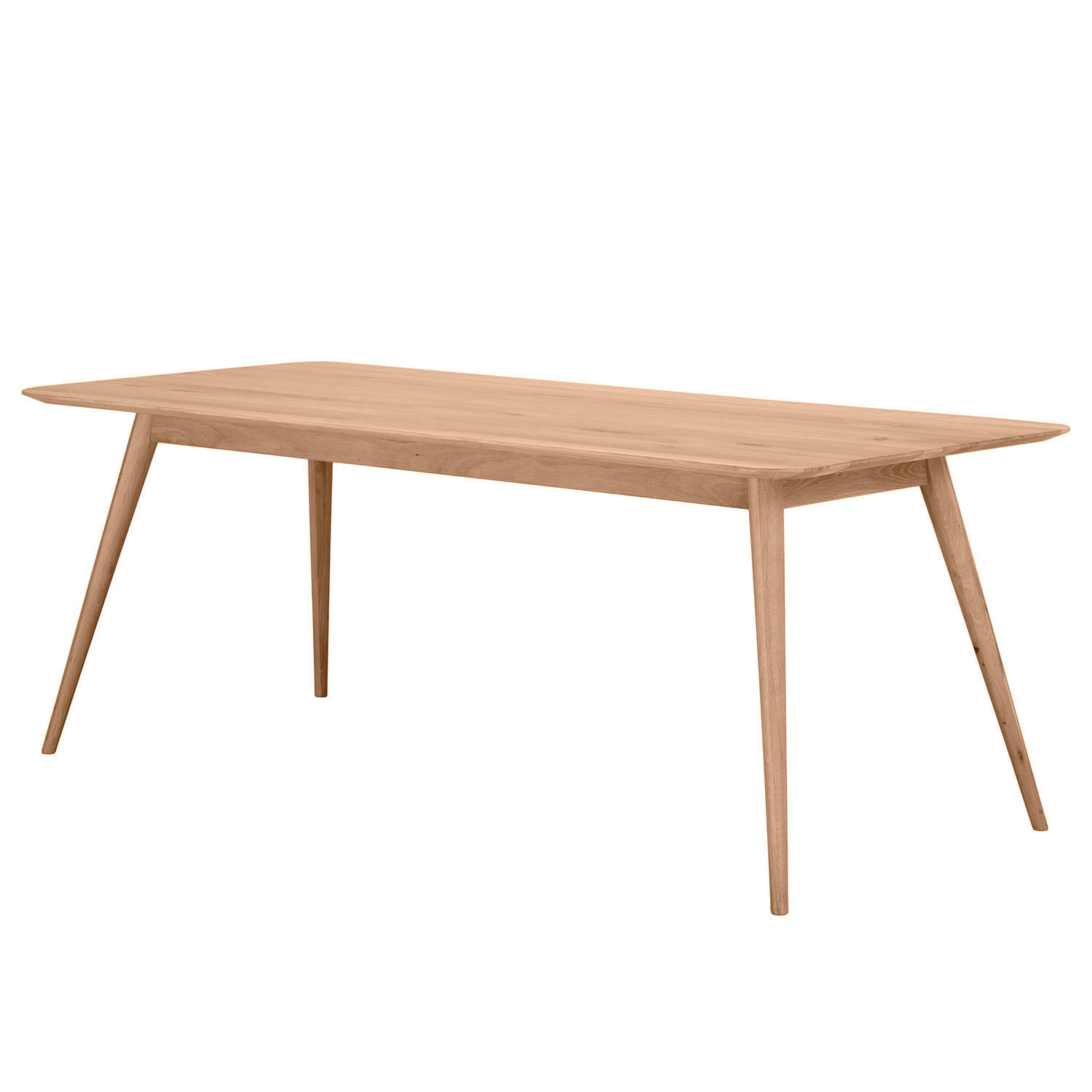 ESSTISCH - Massivholz - Eichefarben, Holz (90/180/75cm) - home24