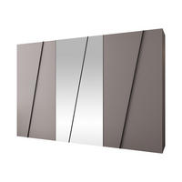 DREHTÜRENSCHRANK Zen 2L 300 cm - Kaschmir/Schwarz, Holzwerkstoff/Kunststoff (300/202/50cm) - MIRJAN24