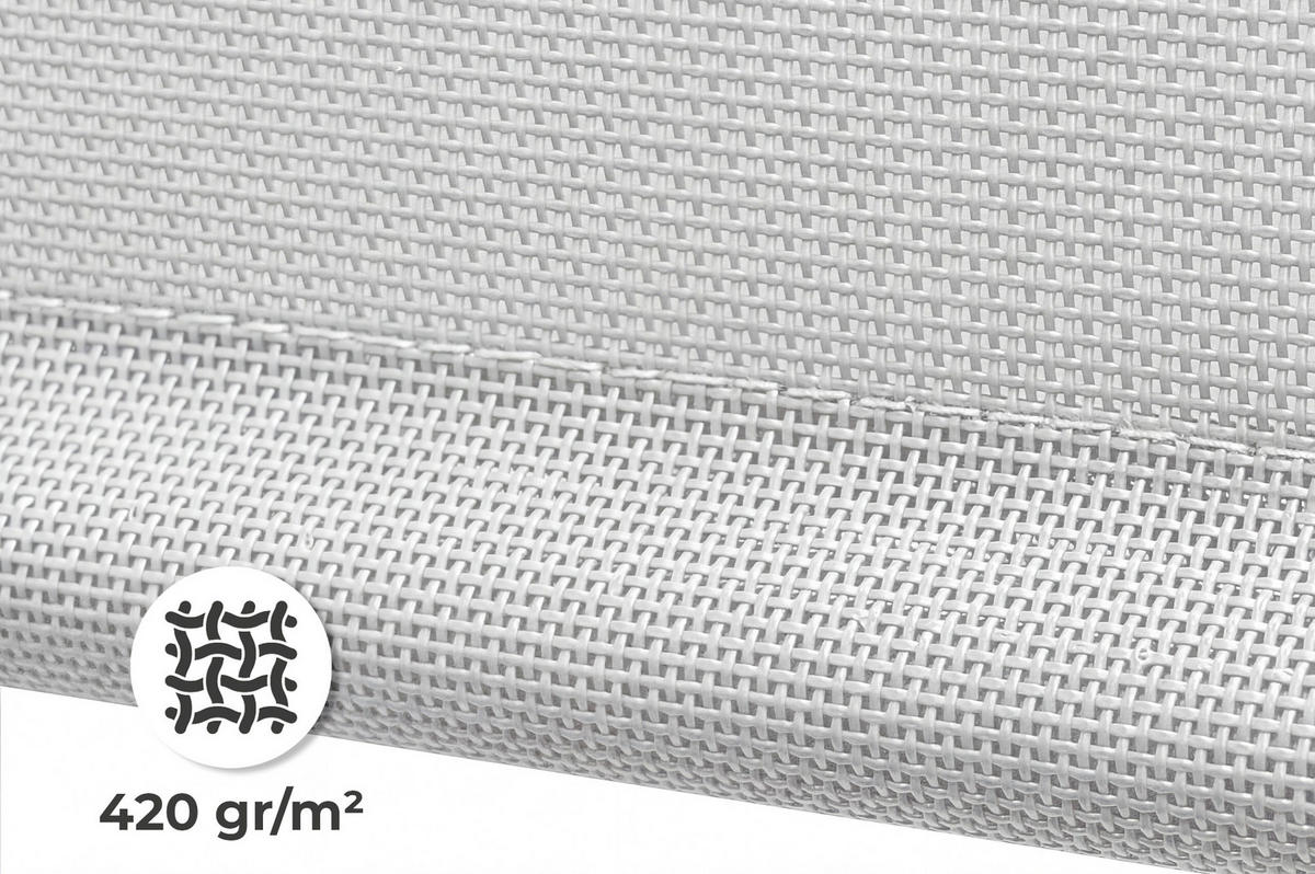 MARKISEN für Pergola VADA 2er-Set, weißes Aluminium, H.250 x B.135cm - Weiß, Metall (135/250/135cm) - Cazeboo