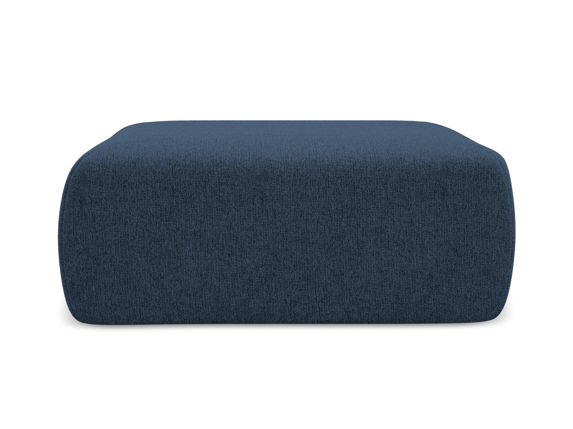 POUF Chenille Stoff Blau - Blau/Schwarz, Kunststoff/Textil (102/40/62cm) - Makamii