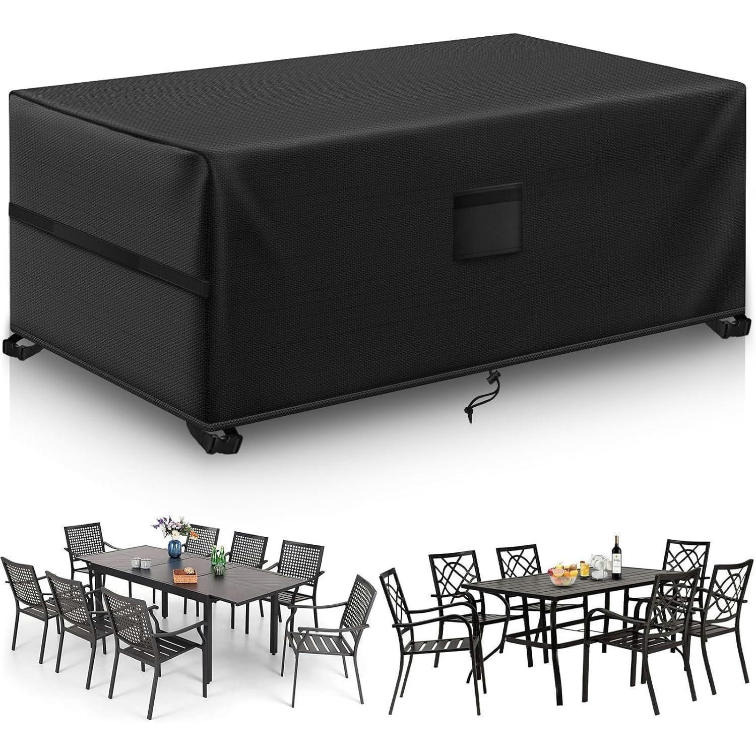 GARTENMÖBEL Abdeckung 213 x 132 x 74 cm Wasserdicht UV-Beständig - Schwarz, Kunststoff (132/74/213cm)
