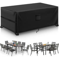GARTENMÖBEL Abdeckung 213 x 132 x 74 cm Wasserdicht UV-Beständig - Schwarz, Kunststoff (132/74/213cm)