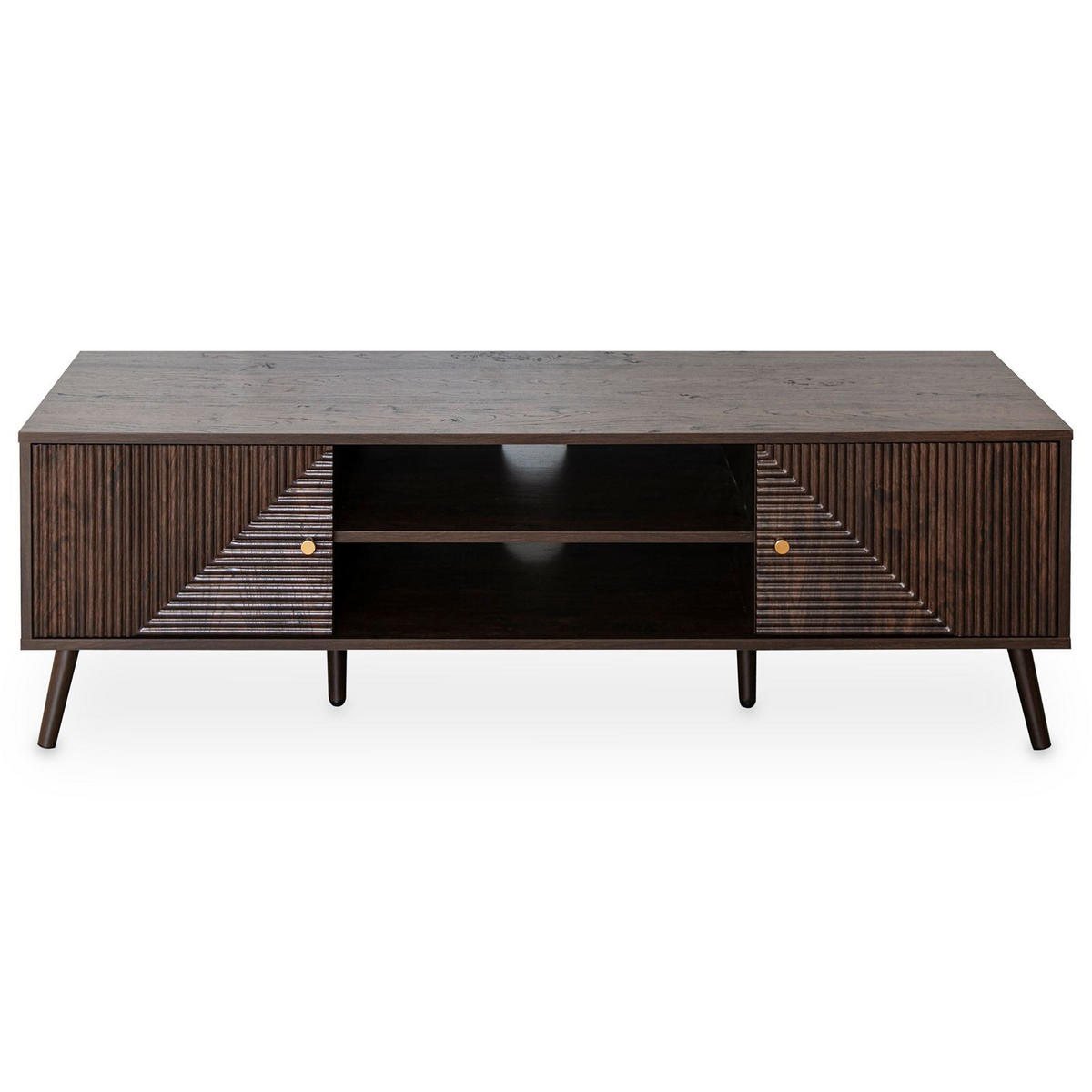 LOWBOARD LIVIA dunkelbraun - Dunkelbraun, Holzwerkstoff (140/45/40cm) - IDIMEX