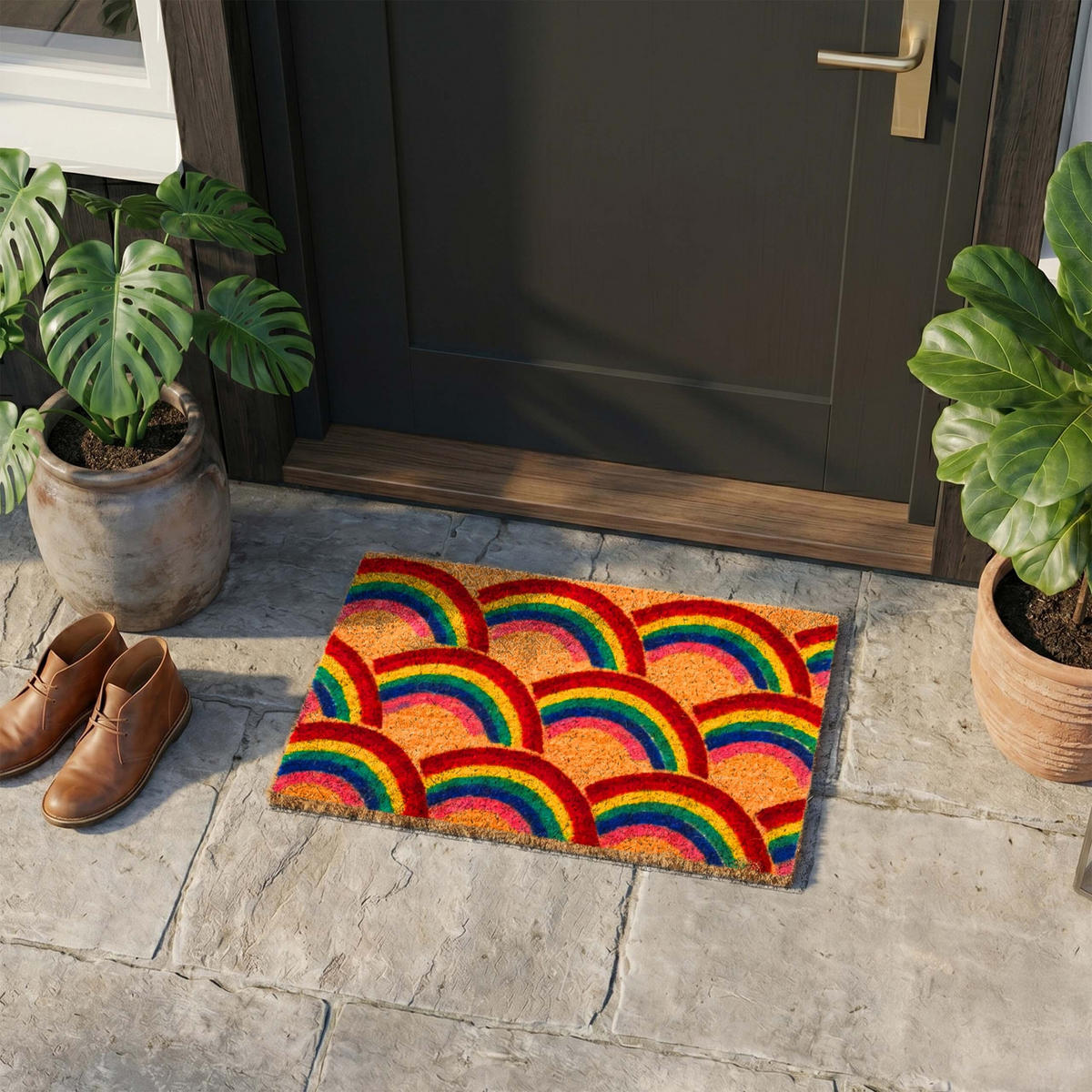 ROHOŽ - viacfarebná, textil/plast (60/40cm) - Relaxdays