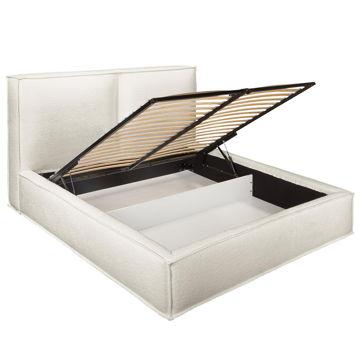 POLSTERBETT - Weiß, Textil (200/200cm) - home24