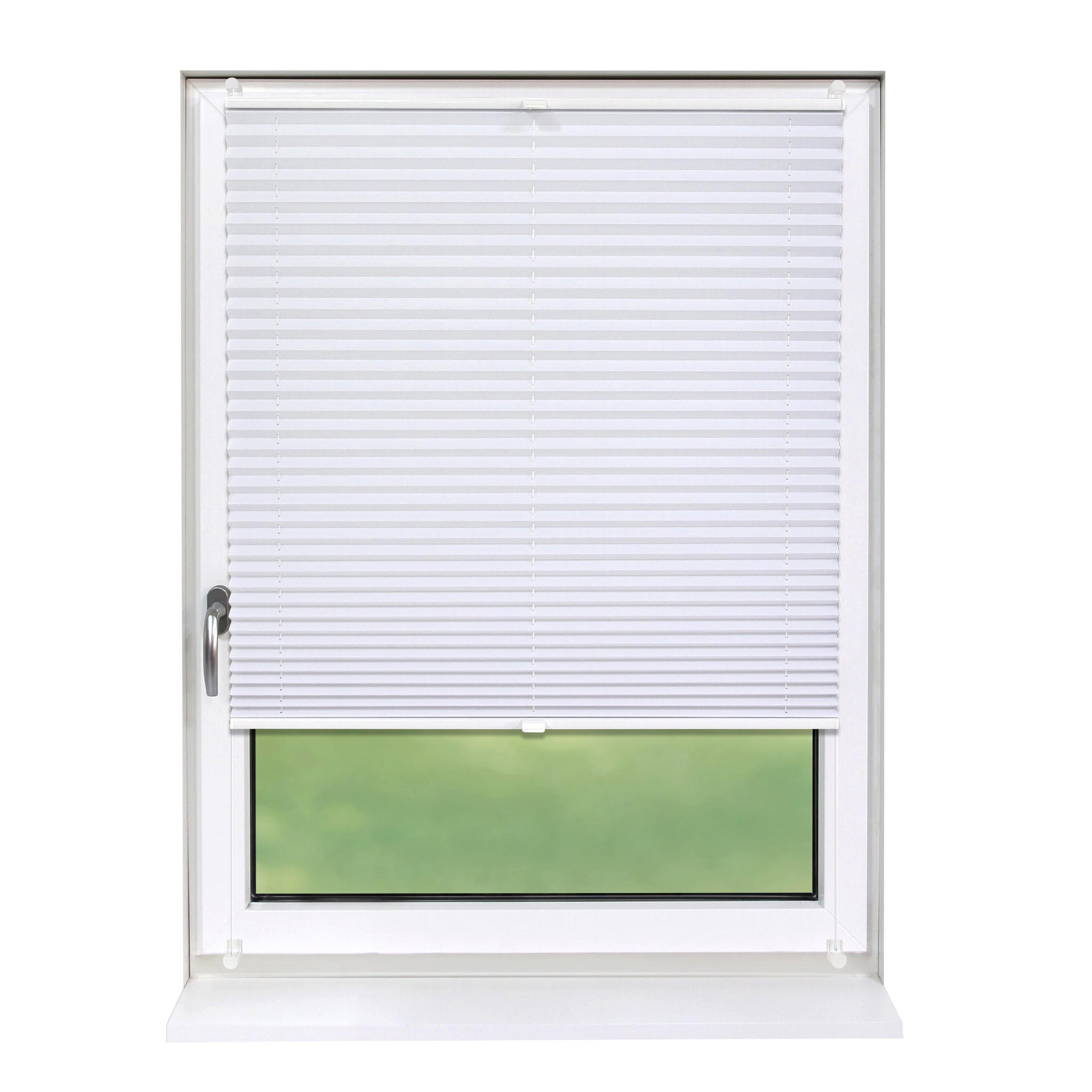 PLISSEE Basic ohne Bohren - Weiß, Textil (95/210cm) - Deco-Raum