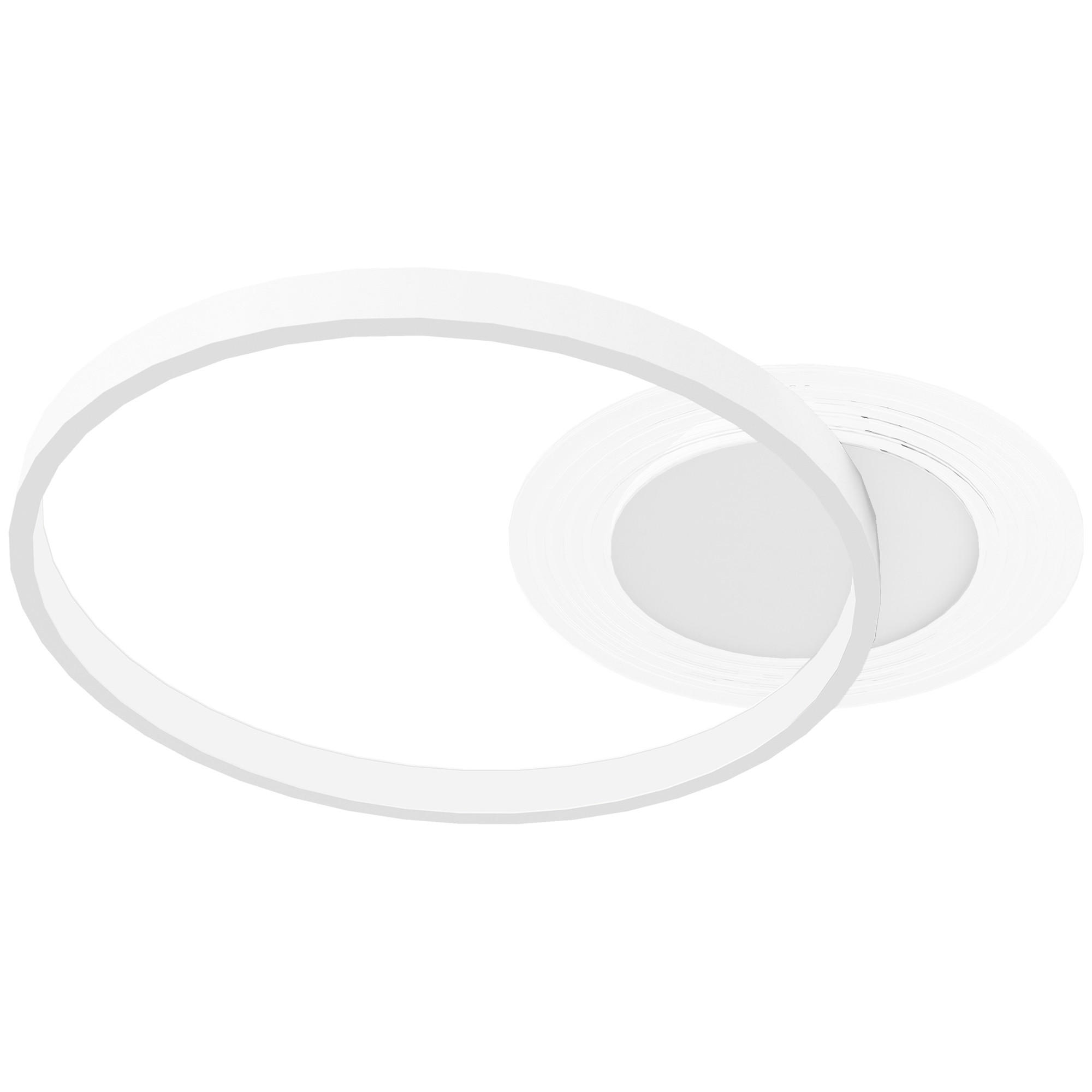 DECKENLEUCHTE Metall Acryl Weiß - Weiß, Metall (50/40/7.4cm) - HOMCOM