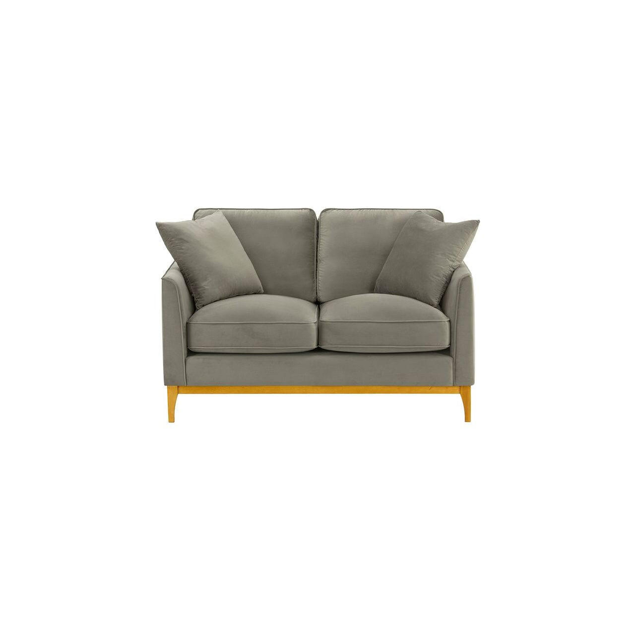 ZWEISITZER-SOFA Linara-Velluto 17 - Braun, Holz/Textil (141/91/95cm)