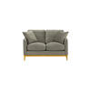 ZWEISITZER-SOFA Linara-Velluto 17 - Braun, Holz/Textil (141/91/95cm)