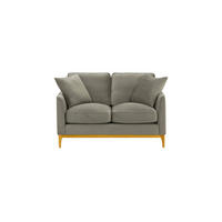 ZWEISITZER-SOFA Linara-Velluto 17 - Braun, Holz/Textil (141/91/95cm)
