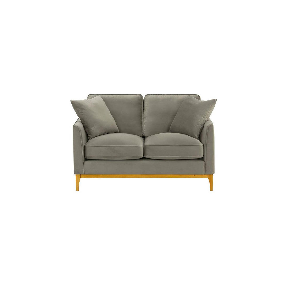 ZWEISITZER-SOFA Linara-Velluto 17 - Braun, Holz/Textil (141/91/95cm)