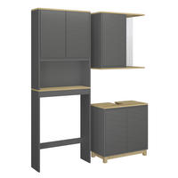 KOUPELNOVÝ NÁBYTEK Livia Antracit/dub - antracitová, kompozitní dřevo (60/60/30cm) - Vicco