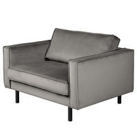 XL SESSEL - Taupe/Schwarz, Textil/Metall (117/81/96cm) - home24