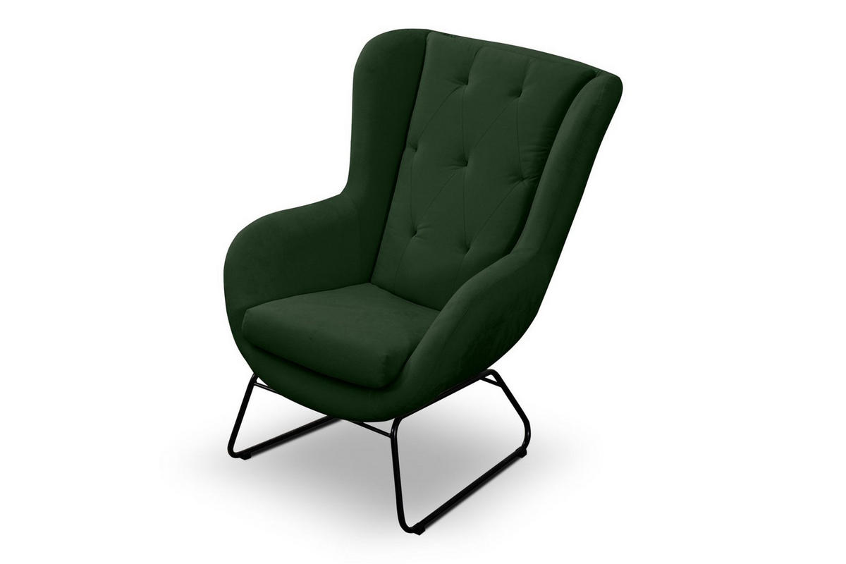 SESSEL Artemis In Kronos - Dunkelgrün, Holzwerkstoff/Textil (80/105/100cm) - Fun Möbel