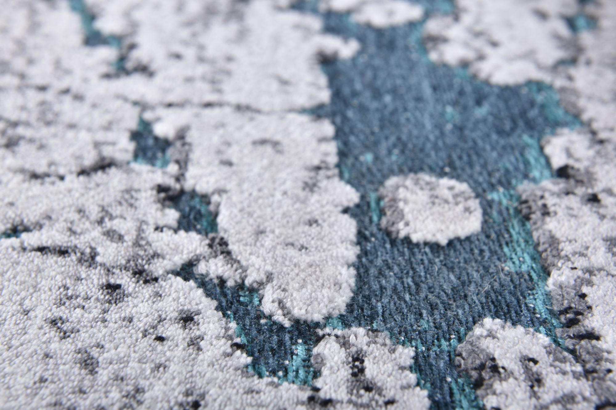 Thumbnail - Gino Falcone Flachwebeteppich, Türkis, Textil, Abstrakt, Rechteckig, 40x70 cm, für Fußbodenheizung geeignet, Teppiche & ...