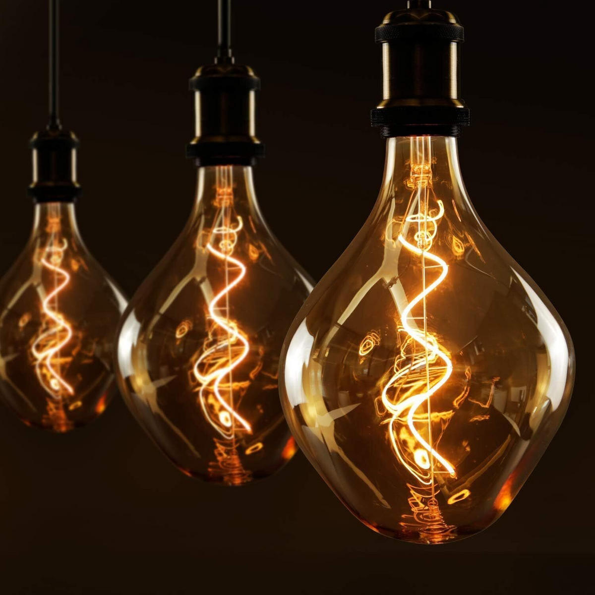 LED-LEUCHTMITTEL Altena II 27/17.5/17.5cm - Braun, Glas (17.5/17.5cm) - Nettlife