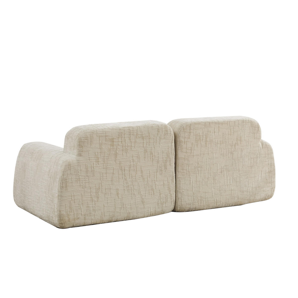 2-SITZER-SOFA DE-35114 mit Chenille-Bezug Beige - Beige, Textil (90.5/73/198cm) - ComfortXL