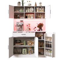 BUFFET 110/38/180 cm aus MDF und Metall mit LED-Leiste und Steckdosenleiste Weiß - Weiß, Holzwerkstoff (110/180/38cm) - Modenvie