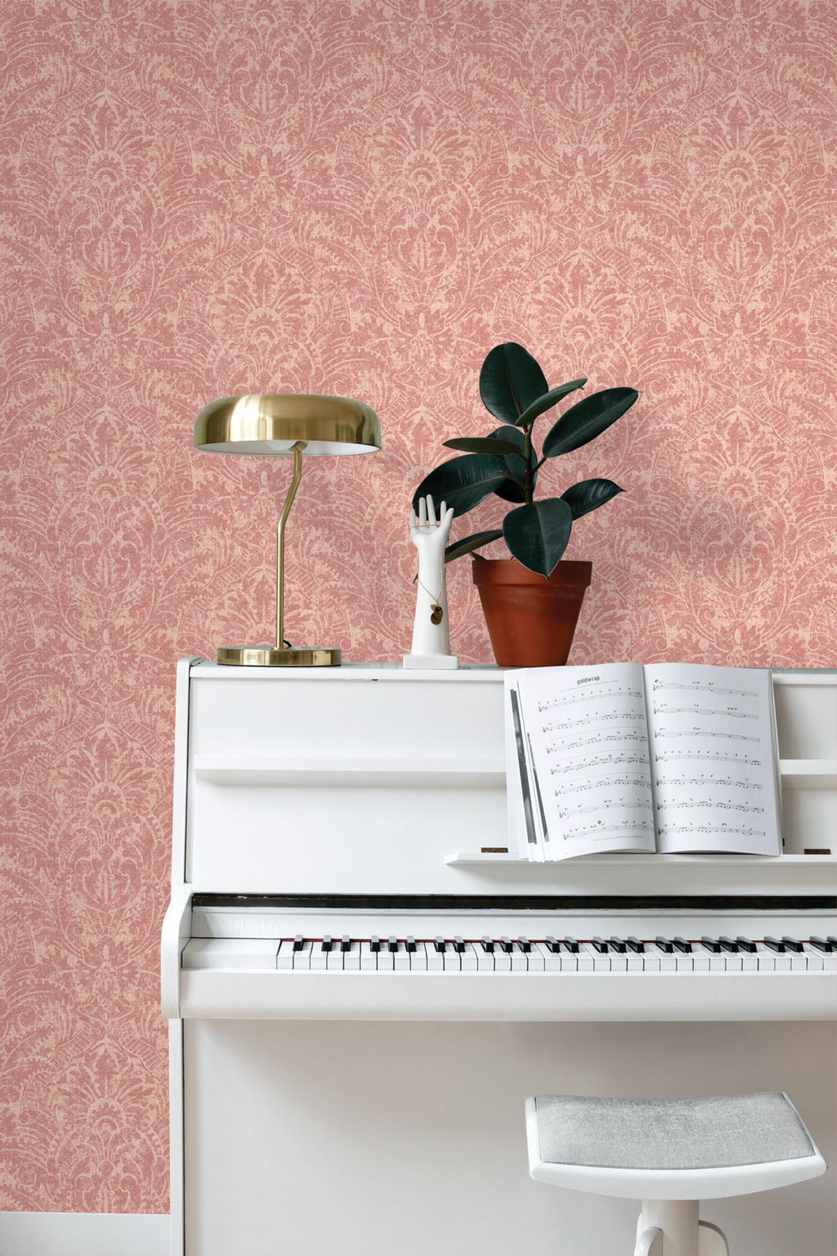 TAPETE Ornamente 50 x 900 cm - Pink, Papier (50/900cm) - ESTAhome
