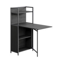 RADNI STOL Savio Crna 57 x 30 + s preklopnom radnom pločom - crna, drvni materijal (30/57/120cm) - Vicco