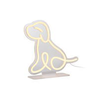 NEON Light Sitting Dog 2/27/30 cm - Gelb, Kunststoff (2/27/30cm) - Leitmotiv