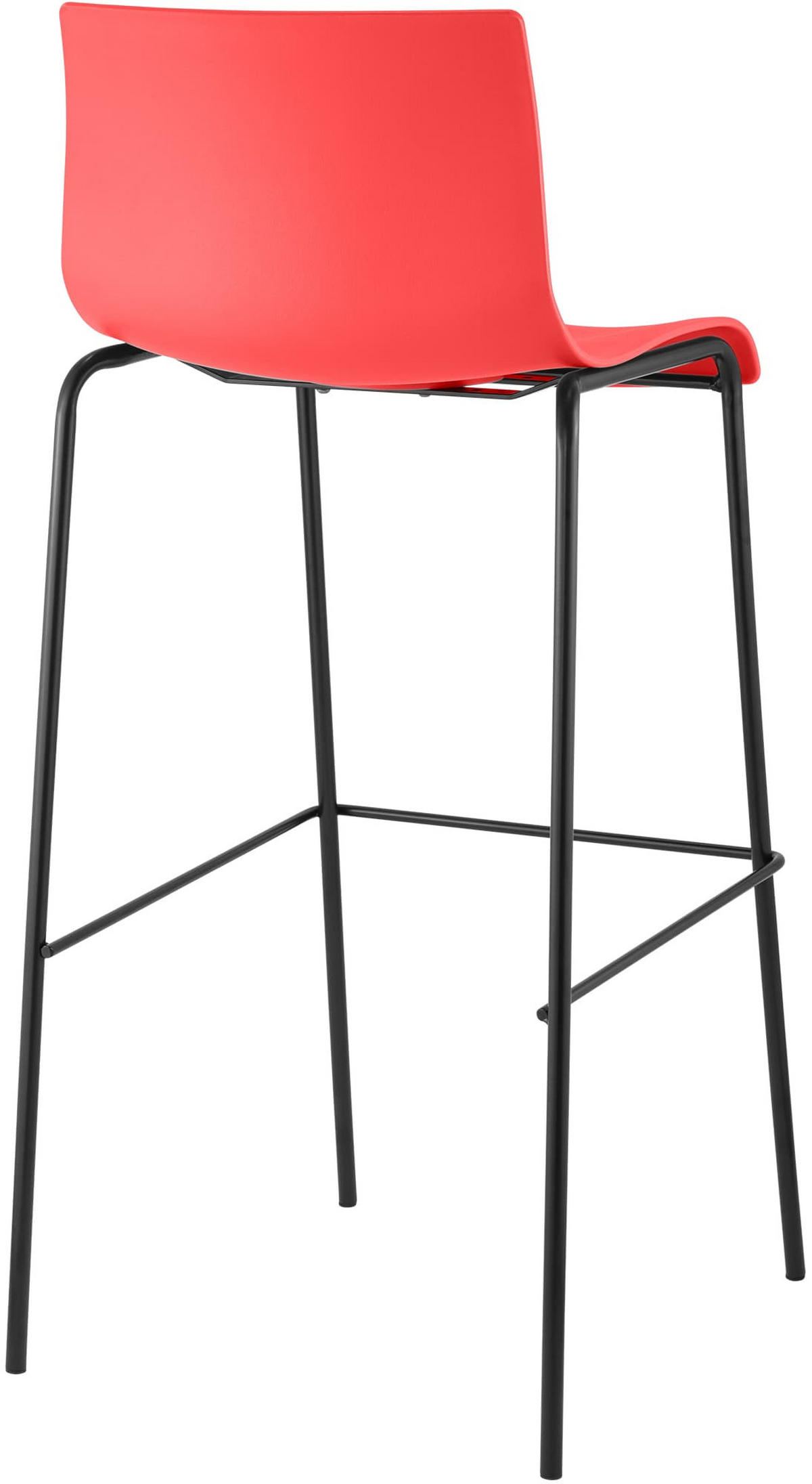 BARHOCKER 2er Set Tenar Kunststoff Rot Schwarz - Rot, Kunststoff (43/100/48cm) - DELUKE