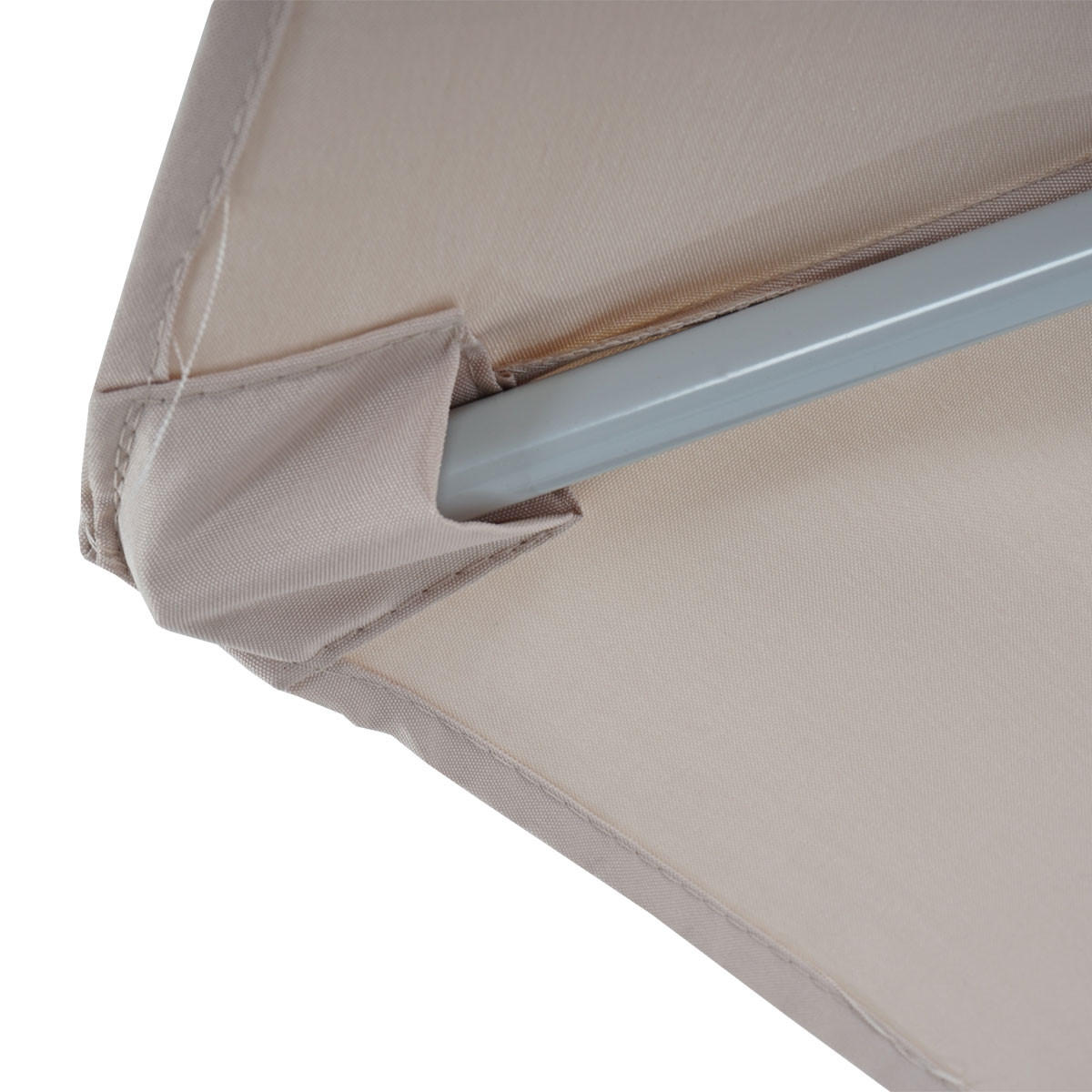 SONNENSCHIRM HALBRUND UV 50+ Cremeweiß - Weiß, Textil (285/145cm) - MCW