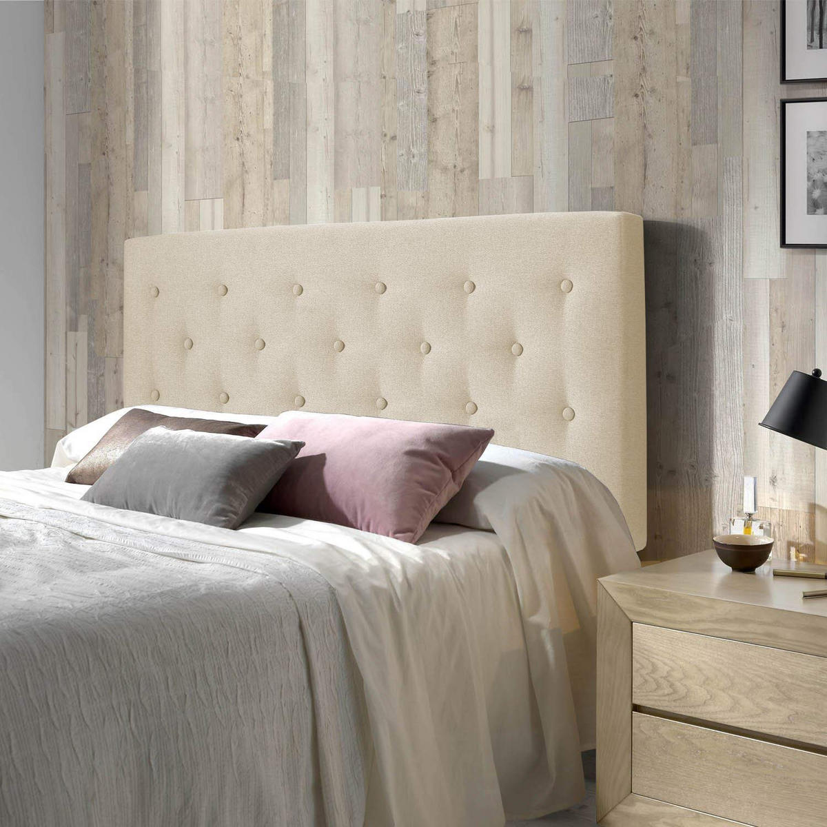 KOPFTEIL 160x100 cm Oslo beige - Beige, Textil (8/100/160cm) - VS Venta-stock
