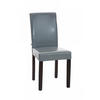STUHL Lederlook grau - Dunkelbraun/Grau, Holz/Textil (41/91/47cm) - CLP