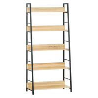 BÜCHERREGAL Eichefarben Schwarz 70/35/150 cm - Ahornfarben, Holzwerkstoff/Metall (30/149.5/70cm) - PANGIVO