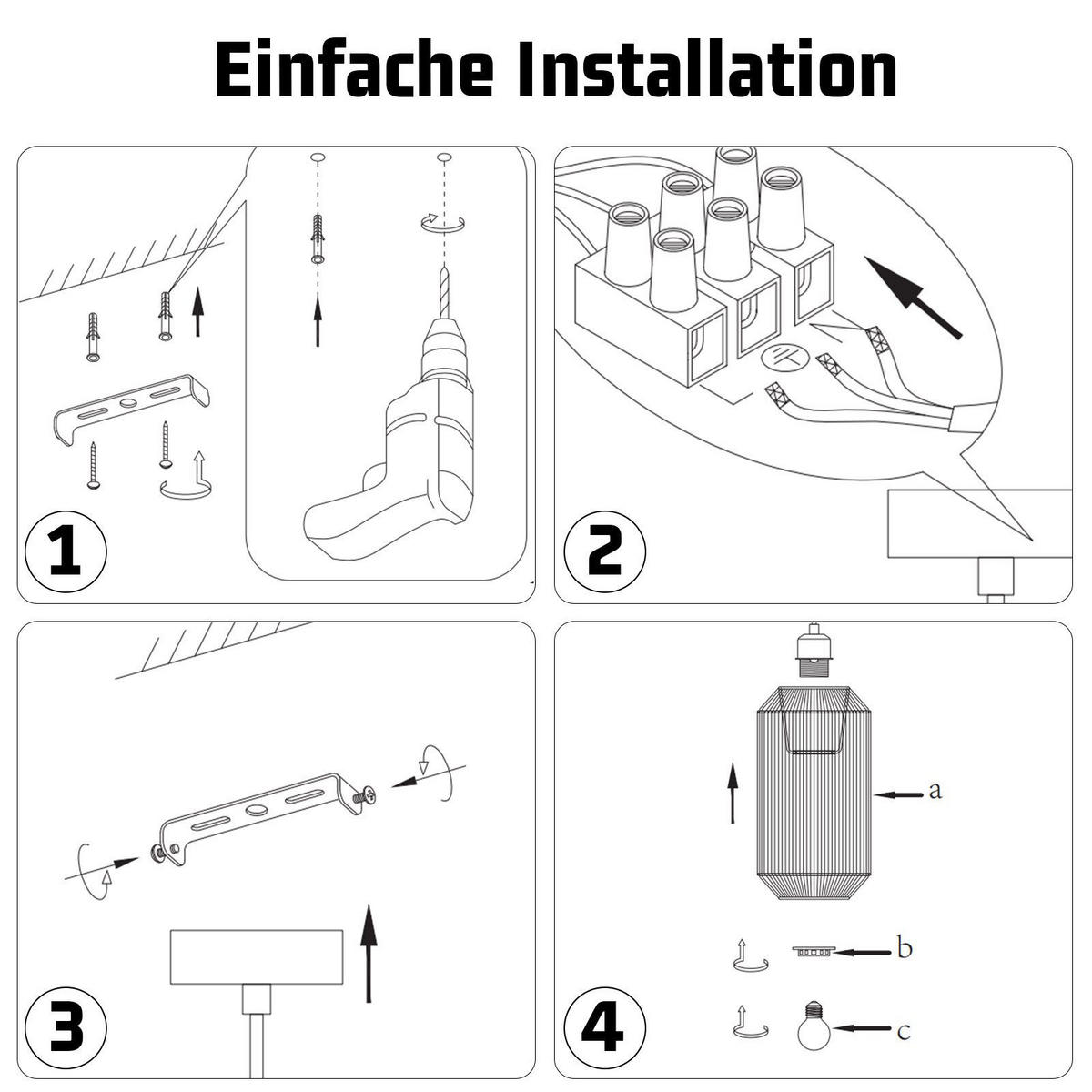KRONLEUCHTER Lichtar 16.0/16.0/154.5 cm - Schwarz, Metall (154.5/16/16cm) - ZMH
