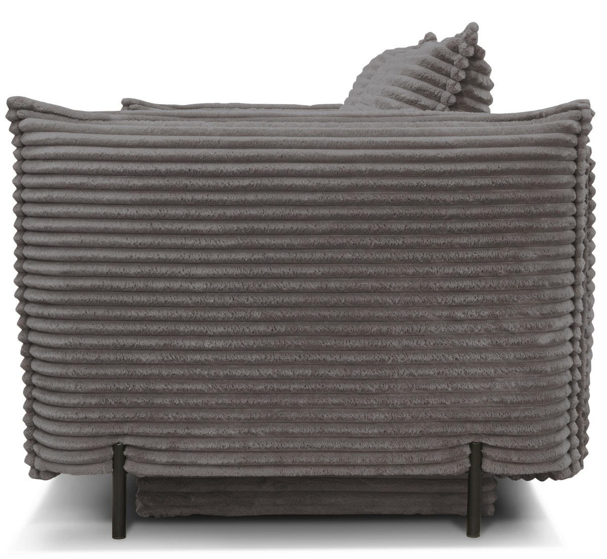 SOFA Amalfi greige mit Schlaffunktion - Taupe/Schwarz, Textil/Metall (226/90/105cm) - Selsey
