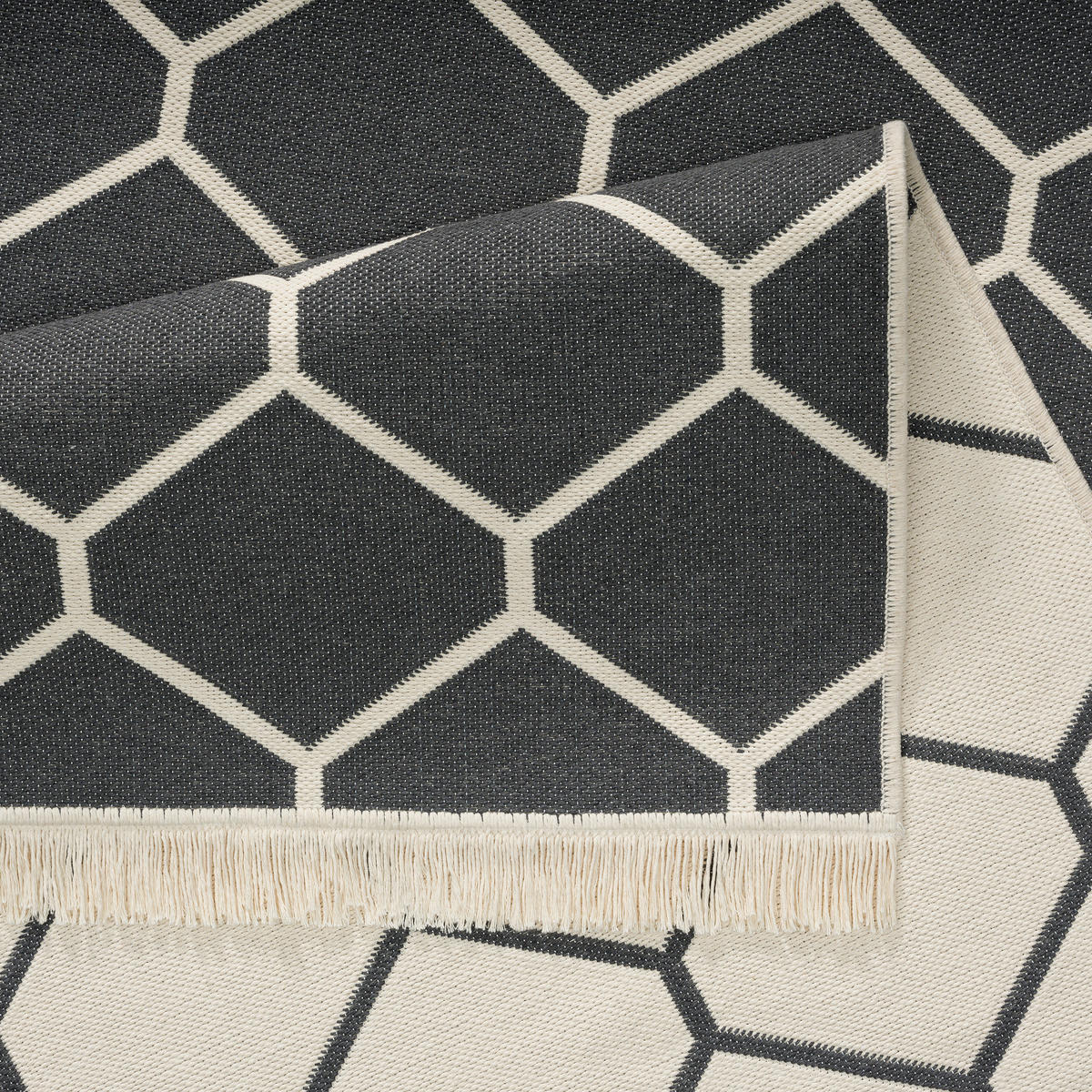 KURZFLORTEPPICH 60/90 cm Skandi 145 - Anthrazit, Textil (60/90cm) - Paco Home