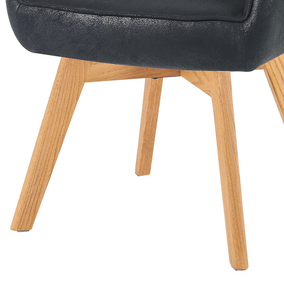 ARMLEHNSTUHL Mika-Jara 2er-Set - Honigeiche/Schwarz, Eichenholz/Holz (60/82/61cm) - DUBI Möbel