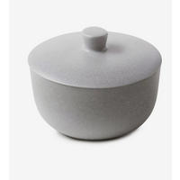 ZUCKERDOSE EQUINOXE 150 ml Pfeffer - Hellgrau, Keramik (9/7.4cm) - Revol Porcelaine France