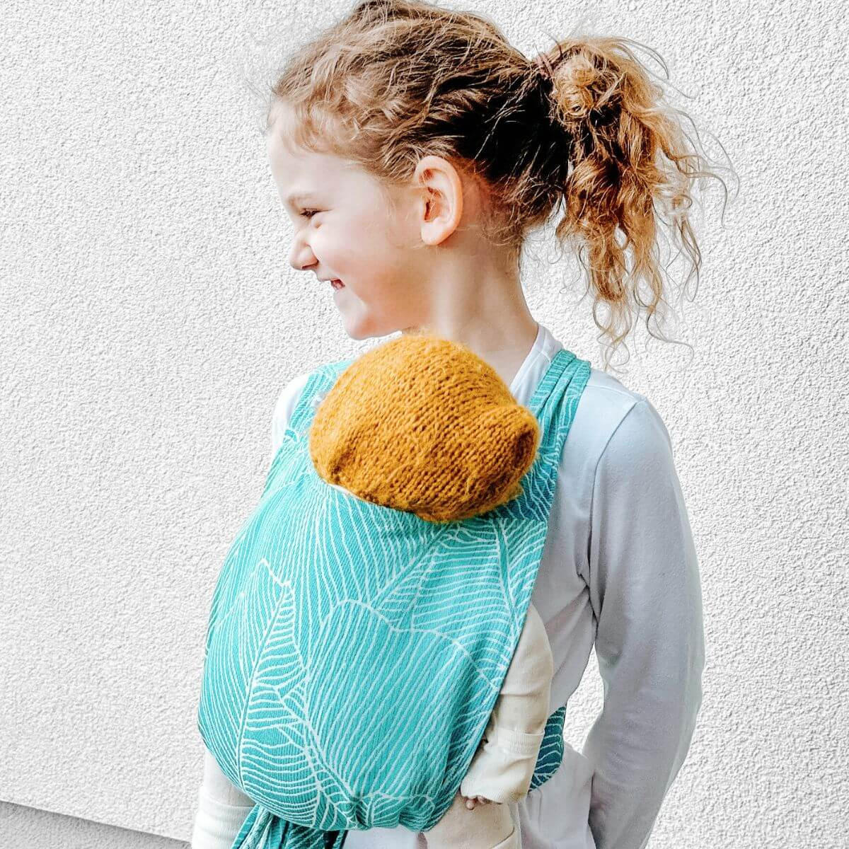 PUPPENZUBEHÖR Puppentrage - Türkis/Blau, Textil (25/0.1/35cm) - Hoppediz