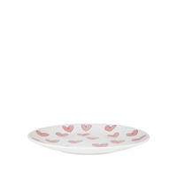 FRÜHSTÜCKSTELLER Rosa Herzen in Rosa - 22cm - Multicolor, Keramik (21.8/21.8/2.5cm) - Blond Amsterdam