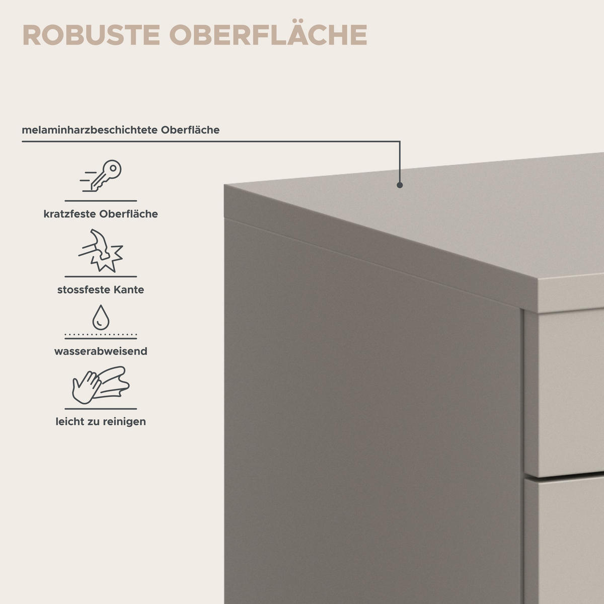 SITZBANK Nova Garderobe in Basalt grau Nachbildung und Artisan Nachbildung B/H/T: 80x45x37 cm - Kaschmir, Holzwerkstoff (80/45/37cm) - Homes & Jones