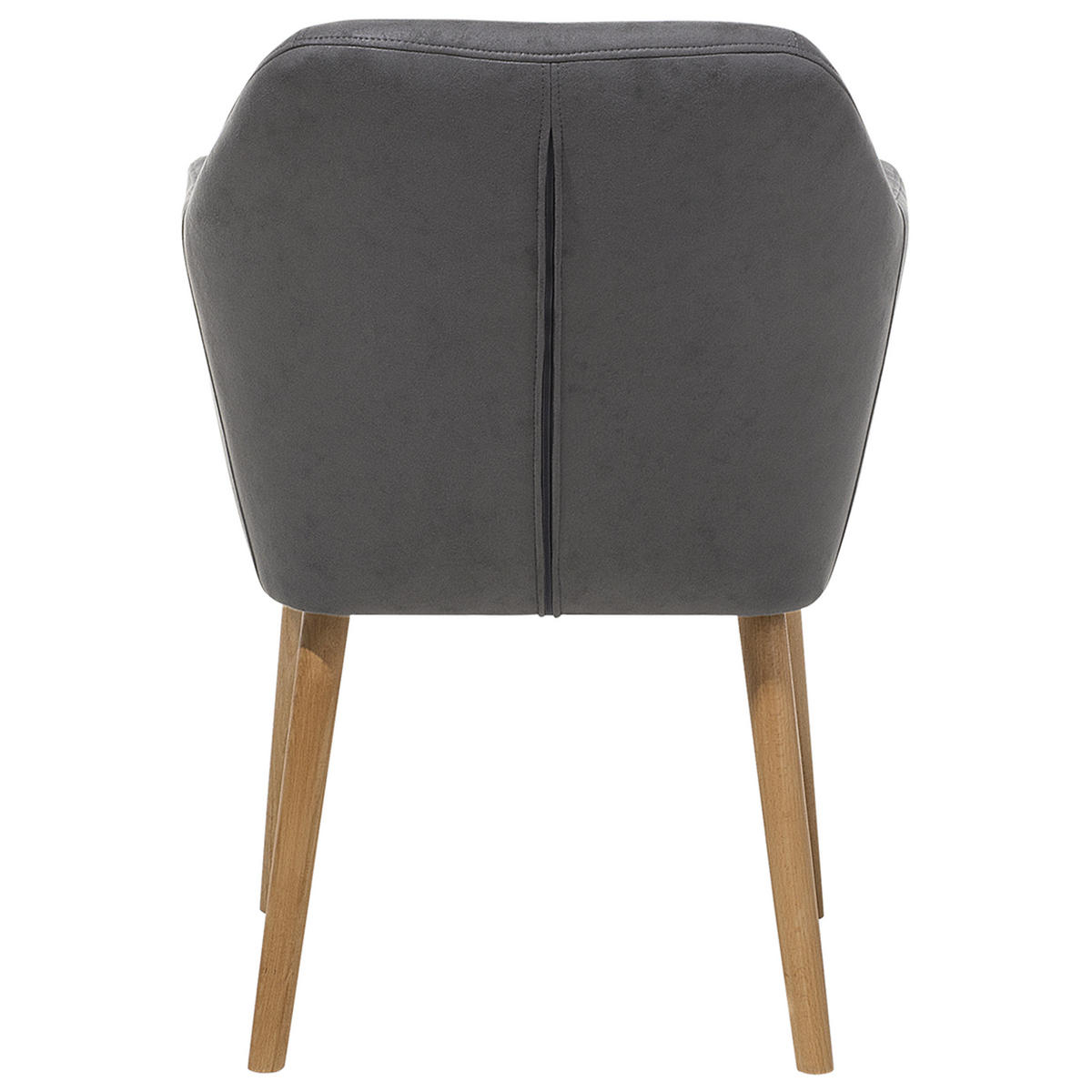 ESSZIMMERSTUHL Kunstleder Grau Yorkville - Grau, Holz/Textil (56/82/46cm) - Beliani
