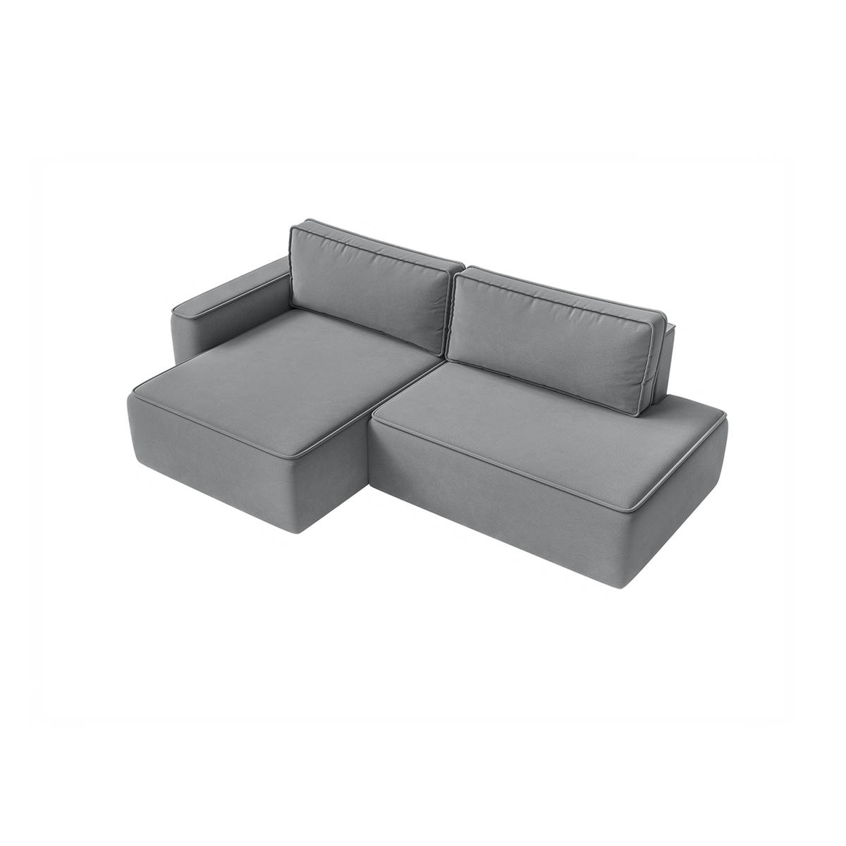 ECKSOFA Sarro mit Schlaffunktion, Grau - Grau, Textil (165/260cm) - Fedve