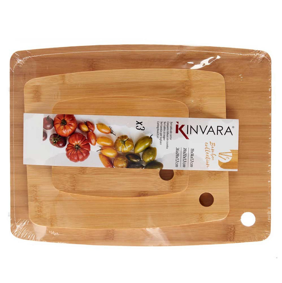 SCHNEIDEBRETTER Bambus Vexa 3er-Set - Braun, Naturmaterialien (27/36.5cm) - Kinvara