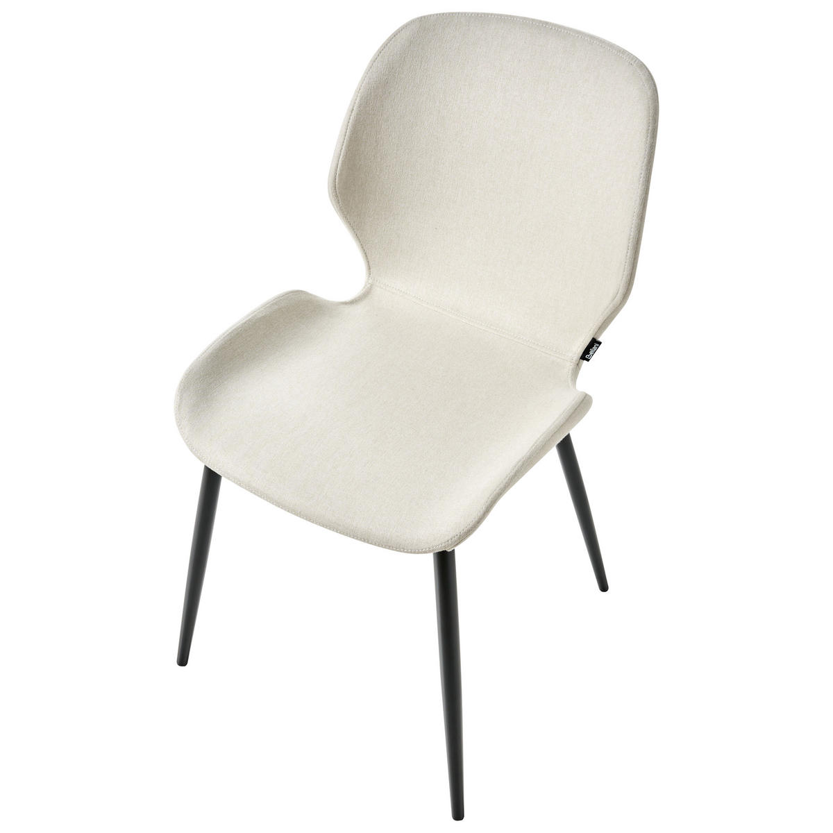 KONFERENZSTUHL 2er-Set Hellbeige Holland - Beige/Schwarz, Textil (48/84/55cm) - Beliani