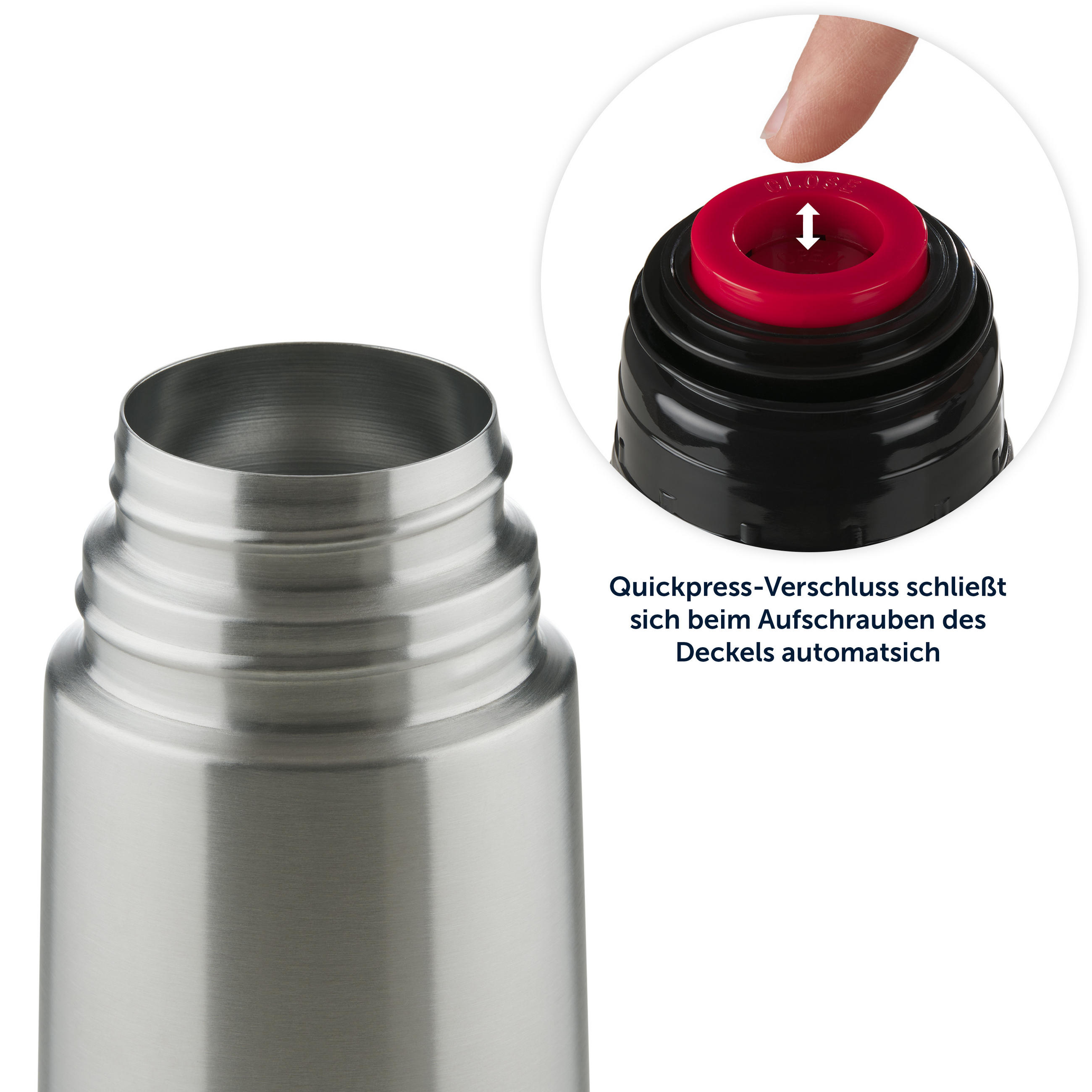 THERMOSFLASCHE Eifel 350 ml, Edelstahlfarben - Edelstahlfarben, Metall (0.35L) - Blumtal