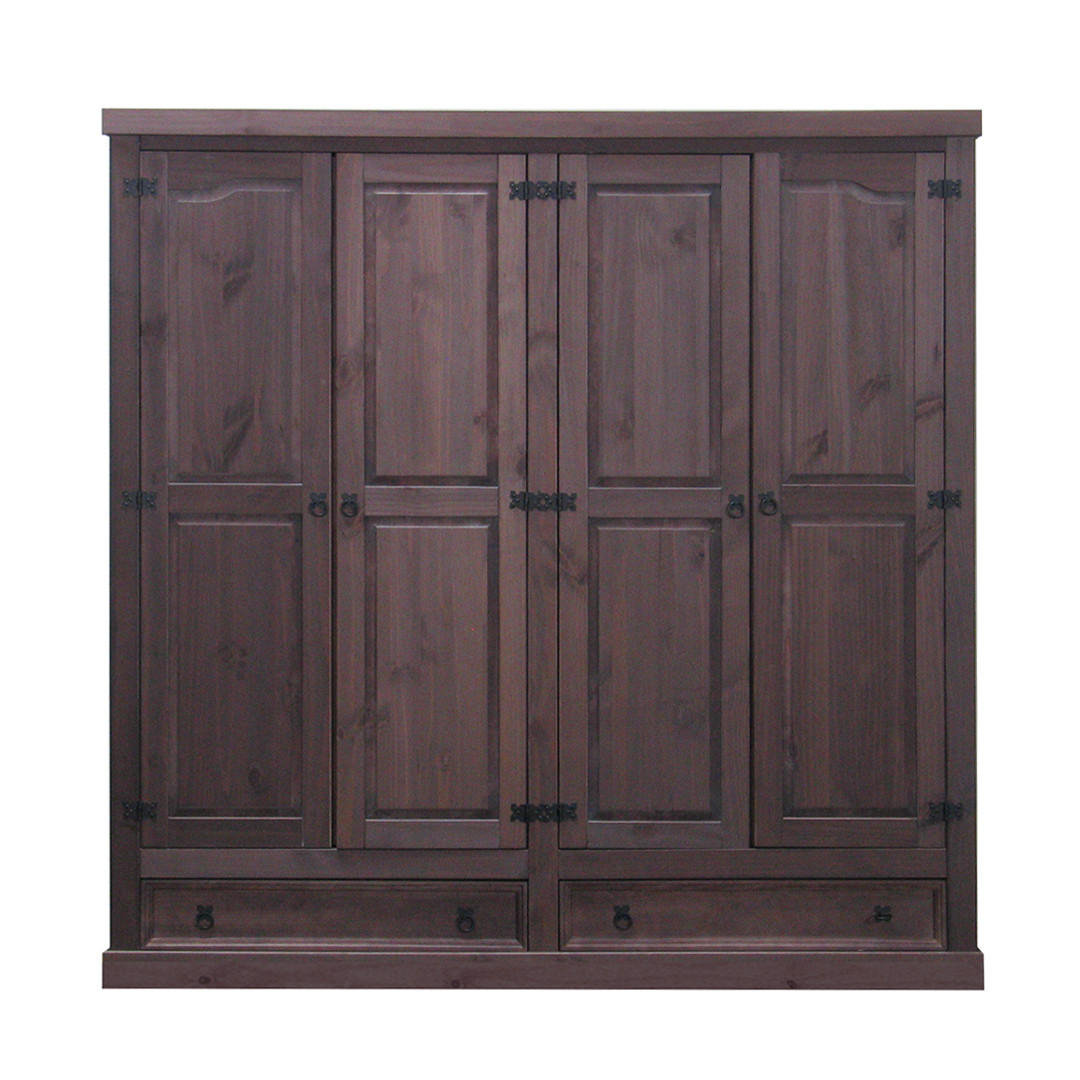 KLEIDERSCHRANK kolonial - Braun, Holz/Textil (194/196/58cm) - ebuy24