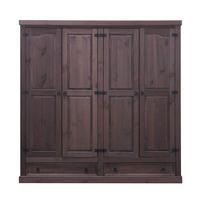 KLEIDERSCHRANK kolonial - Braun, Holz/Textil (194/196/58cm) - ebuy24